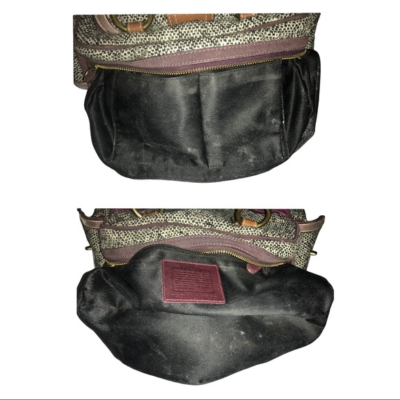 Vintage COACH Tweed and Leather Satchel Bag - Picture 5 of 13
